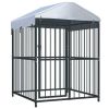 Outdoor Dog Kennel with Roof 47.2"x47.2"x59"