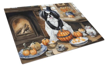 Japanese Chin Fall Kitchen Pumpkins Glass Cutting Board Decorative Tempered Glass Kitchen Cutting and Serving Board Large Size Chopping Board