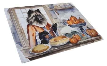 NEW Keeshond Fall Kitchen Pumpkins Glass Cutting Board Decorative Tempered Glass Kitchen Cutting and Serving Board Large Size Chopping Board