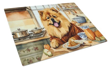 NEW Chow Chow Fall Kitchen Pumpkins Glass Cutting Board Decorative Tempered Glass Kitchen Cutting and Serving Board Large Size Chopping Board