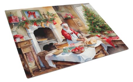 NEW Cookies with Santa Claus Glass Cutting Board Decorative Tempered Glass Kitchen Cutting and Serving Board Large Size Chopping Board