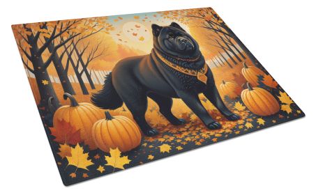 NEW Black Chow Chow Fall Glass Cutting Board Decorative Tempered Glass Kitchen Cutting and Serving Board Large Size Chopping Board