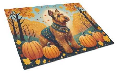 NEW Welsh Terrier Fall Glass Cutting Board Decorative Tempered Glass Kitchen Cutting and Serving Board Large Size Chopping Board