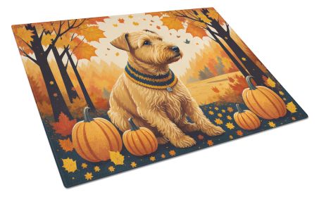 NEW Lakeland Terrier Fall Glass Cutting Board Decorative Tempered Glass Kitchen Cutting and Serving Board Large Size Chopping Board