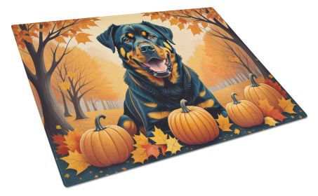 NEW Rottweiler Fall Glass Cutting Board Decorative Tempered Glass Kitchen Cutting and Serving Board Large Size Chopping Board