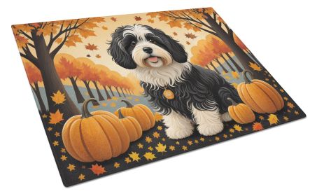 NEW Havanese Fall Glass Cutting Board Decorative Tempered Glass Kitchen Cutting and Serving Board Large Size Chopping Board