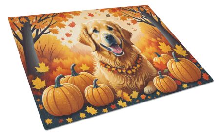 NEW Golden Retriever Fall Glass Cutting Board Decorative Tempered Glass Kitchen Cutting and Serving Board Large Size Chopping Board