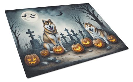 NEW Akita Spooky Halloween Glass Cutting Board Decorative Tempered Glass Kitchen Cutting and Serving Board Large Size Chopping Board