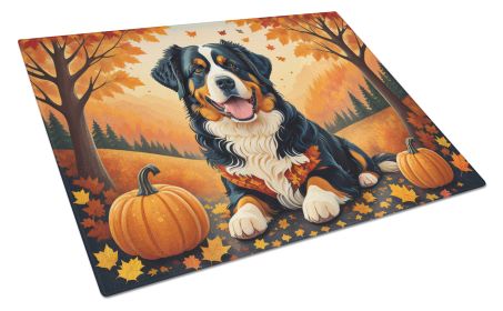 NEW Bernese Mountain Dog Fall Glass Cutting Board Decorative Tempered Glass Kitchen Cutting and Serving Board Large Size Chopping Board