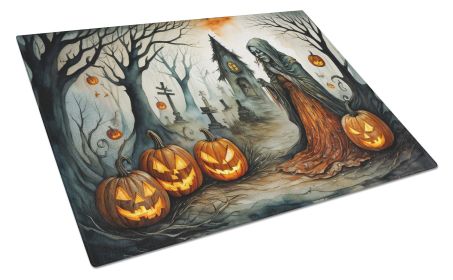 NEW The Weeping Woman Spooky Halloween Glass Cutting Board Decorative Tempered Glass Kitchen Cutting and Serving Board Large Size Chopping Board