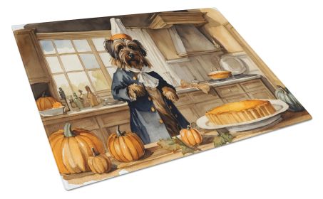 NEW Briard Fall Kitchen Pumpkins Glass Cutting Board Decorative Tempered Glass Kitchen Cutting and Serving Board Large Size Chopping Board