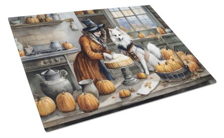 NEW American Eskimo Fall Kitchen Pumpkins Glass Cutting Board Decorative Tempered Glass Kitchen Cutting and Serving Board Large Size Chopping Board