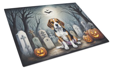 NEW Beagle Spooky Halloween Glass Cutting Board Decorative Tempered Glass Kitchen Cutting and Serving Board Large Size Chopping Board