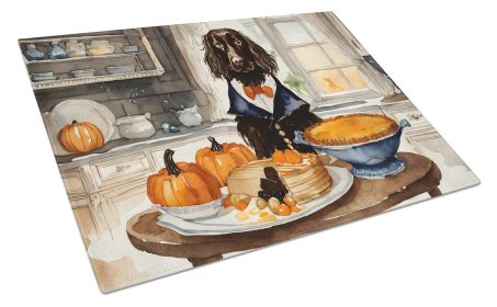 NEW Boykin Spaniel Fall Kitchen Pumpkins Glass Cutting Board Decorative Tempered Glass Kitchen Cutting and Serving Board Large Size Chopping Board