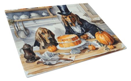 NEW Bloodhound Fall Kitchen Pumpkins Glass Cutting Board Decorative Tempered Glass Kitchen Cutting and Serving Board Large Size Chopping Board