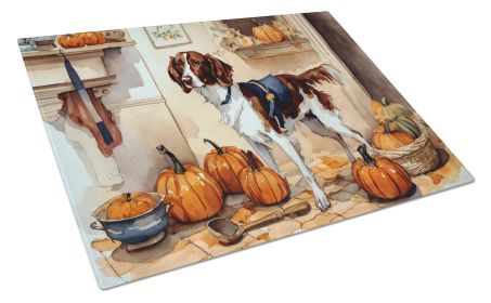 NEW Brittany Fall Kitchen Pumpkins Glass Cutting Board Decorative Tempered Glass Kitchen Cutting and Serving Board Large Size Chopping Board