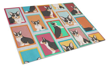 NEW Lots of Tricolor Cardigan Corgi Glass Cutting Board Decorative Tempered Glass Kitchen Cutting and Serving Board Large Size Chopping Board