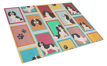 NEW Lots of Tricolor Cavalier Spaniel Glass Cutting Board Decorative Tempered Glass Kitchen Cutting and Serving Board Large Size Chopping Board