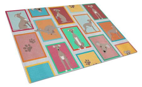 NEW Lots of Fawn Italian Greyhound Glass Cutting Board Decorative Tempered Glass Kitchen Cutting and Serving Board Large Size Chopping Board