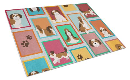 NEW Lots of Shih Tzu Glass Cutting Board Decorative Tempered Glass Kitchen Cutting and Serving Board Large Size Chopping Board