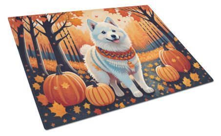 NEW American Eskimo Fall Glass Cutting Board Decorative Tempered Glass Kitchen Cutting and Serving Board Large Size Chopping Board