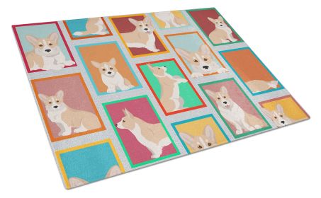 NEW Lots of Fawn Cardigan Corgi Glass Cutting Board Decorative Tempered Glass Kitchen Cutting and Serving Board Large Size Chopping Board