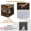 Furniture Style Dog Kennel with Drawer and Removable Dog Bed