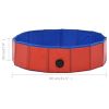 Foldable Dog Swimming Pool Red 31.5"x7.9" PVC