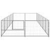 Dog Kennel Silver 129.2 ft² Steel