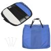 Foldable Dog Playpen with Carrying Bag Blue 35.4"x35.4"x22.8"