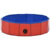 Foldable Dog Swimming Pool Red 31.5"x7.9" PVC