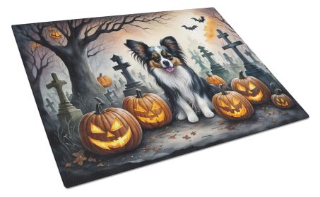 NEW Papillon Spooky Halloween Glass Cutting Board Decorative Tempered Glass Kitchen Cutting and Serving Board Large Size Chopping Board (Default: Default)